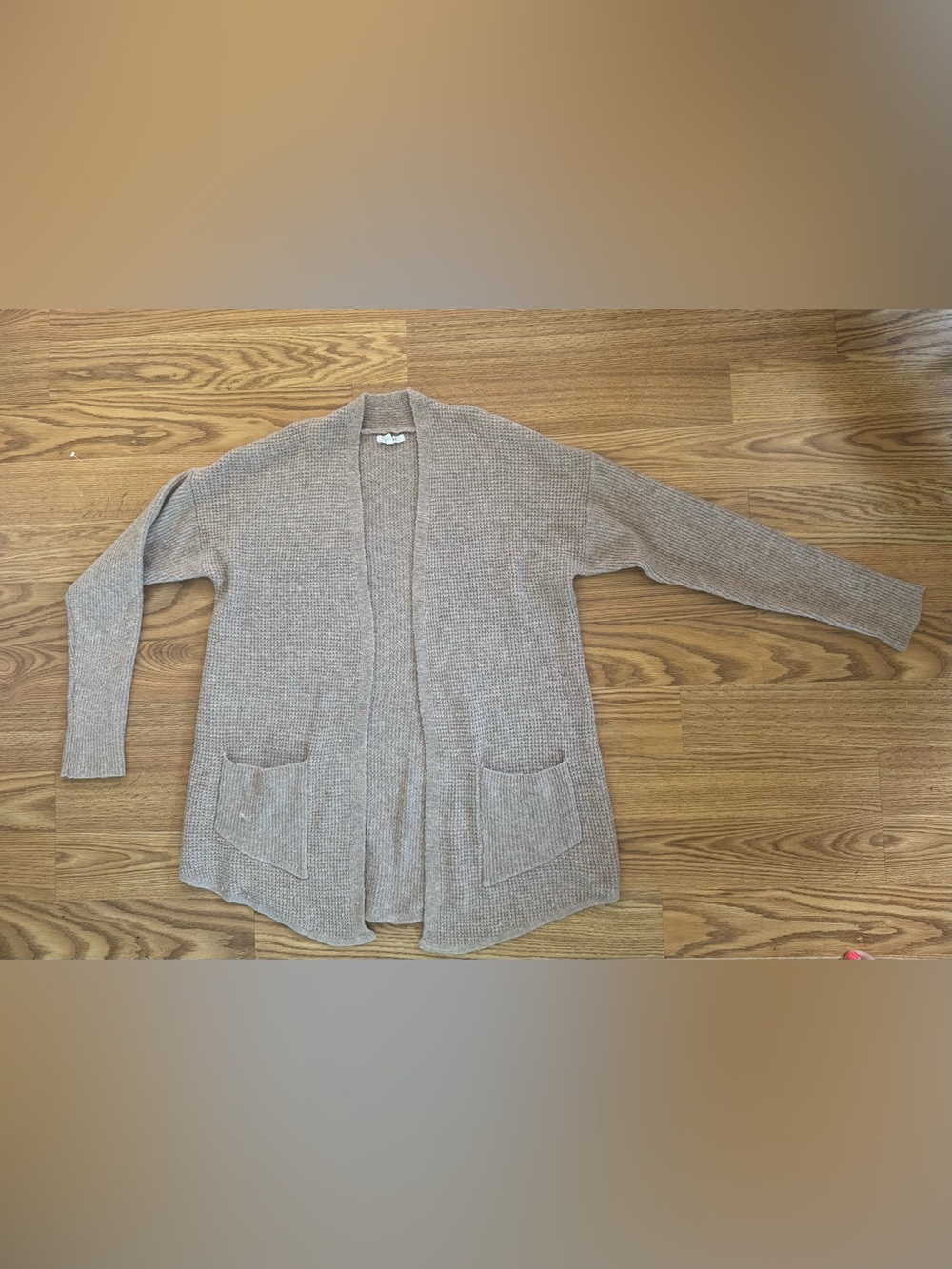 Maurices Open-Front Knit Cardigan - Taupe - Large